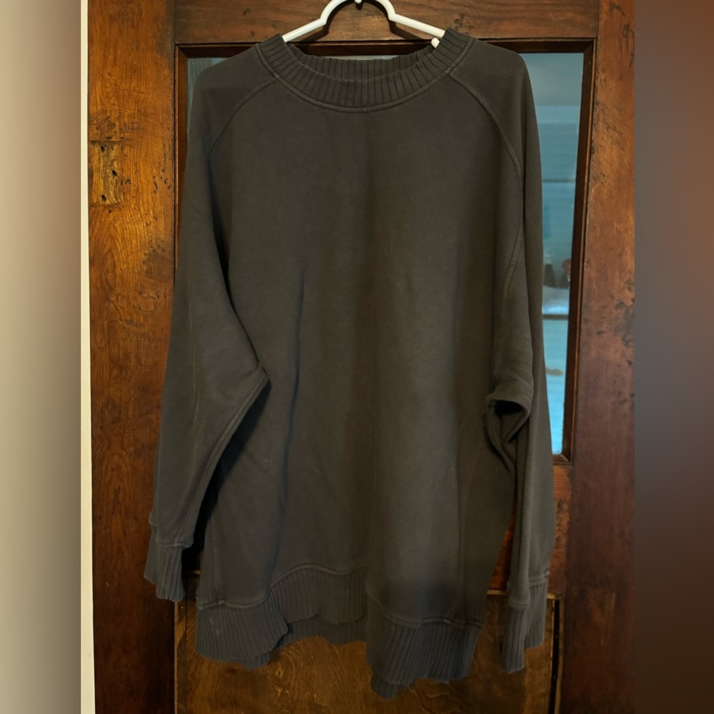 Aerie Charcoal Gray Oversized Sweatshirt